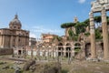 Panoramic view of forum of Caesar also known as forum Iulium