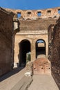 Panoramic view of inside part of  Colosseum in city of Rome, Italy Royalty Free Stock Photo