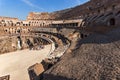 Panoramic view of inside part of  Colosseum in city of Rome, Italy Royalty Free Stock Photo