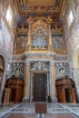 Panoramic view of interior of Lateran Basilica (Papal Archbasilica of St. John) Royalty Free Stock Photo