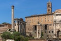 Panoramic view of Roman Forum and Capitoline Hill in city of Rome, Italy Royalty Free Stock Photo