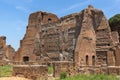 Panoramic view of ruins in Palatine Hill in city of Rome, Italy Royalty Free Stock Photo