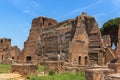 Panoramic view of ruins in Palatine Hill in city of Rome, Italy Royalty Free Stock Photo