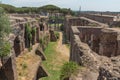 Panoramic view of ruins in Palatine Hill in city of Rome, Italy Royalty Free Stock Photo