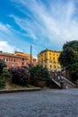 Rome, Italy - 24 June 2018:People at the entrance of the colosseum. Famous world landmark. Scenic urban landscape