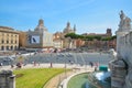 Rome, ITALY - JUNE 01: Piazza Venezia and Victor Emmanuel II Monument in Rome, Italy on June 01, 2016 Royalty Free Stock Photo