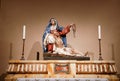 Rome, Italy - June 2000: Pieta Jesus Christ and Mother Mary Madonna Sculpture Statue