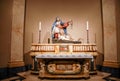 Rome, Italy - June 2000: Pieta Jesus Christ and Mother Mary Madonna Sculpture Statue