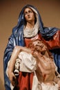 Rome, Italy - June 2000: Pieta Jesus Christ and Mother Mary Madonna Sculpture Statue