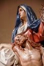 Rome, Italy - June 2000: Pieta Jesus Christ and Mother Mary Madonna Sculpture Statue