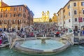 The Spanish Steps, seen from Piazza di Spagna. Royalty Free Stock Photo