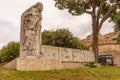 Rome, Italy - 23 June 2018: Statue of San Catharina Da Siena near the castle, Rome, Italy Royalty Free Stock Photo