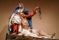 Rome, Italy - June 2000: Pieta Jesus Christ and Mother Mary Madonna Sculpture Statue