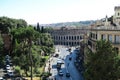 Rome Italy 18 June 2016. Theater of Marcellus view from Capitol Hill.