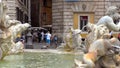 Rome, view of the piazza navona with the Fontana del Moro