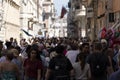 ROME, ITALY - JUNE 16 2019 - via del corso crowded of tourist Royalty Free Stock Photo