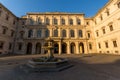 Yellow Sunset at Sunset Palazzo Barberini - National Gallery of Ancient Art in Rome, Italy Royalty Free Stock Photo