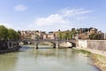 Rome, Italy: Landscape of the river Tiber