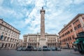 Rome, Italy - 22.06.2018: Marble Column of Marcus Aurelius. Piazza Colonna square in Rome Royalty Free Stock Photo