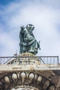 Rome, Italy - 22.06.2018: Marble Column of Marcus Aurelius. Piazza Colonna square in Rome Royalty Free Stock Photo