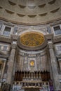 Horizontal picture of the altar inside Pantheon, Rome , Italy Royalty Free Stock Photo