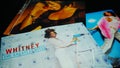 Collection of covers and cd inserts of the American singer and actress Whitney Houston Royalty Free Stock Photo