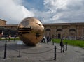 Rome, Italy - march 22, 2019: Courtyard of the Pinecone at Vatican in a summer day. Sphere Within Sphere Sfera con sfera is a