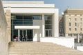 Rome, Italy, march 25, 2017: Exterior view of the Ara Pacis Augustae museum in Rome. Designed by Richard Meyer Royalty Free Stock Photo