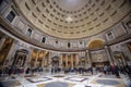Rome, Italy - March 03, 2023 - People visit Pantheon (Ancient Roman Temple) in Rome center Royalty Free Stock Photo