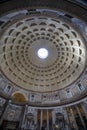 Rome, Italy - March03, 2023 - Inside Pantheon, Rome, Italy. Ancient Roman Pantheon is tourist attraction of Roma