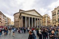 Piazza della Rotonda. Outside of Pantheon of Rome, Italy. Royalty Free Stock Photo