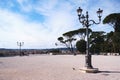 Rome, Italy - March 2020: Pincio in Villa Borghese park, during the Italian COVID-19 epidemic