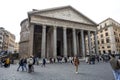 Rome, Italy - March 03, 2023 - View of Pantheon (Ancient Roman Temple) in Rome center