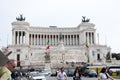 Rome, Italy - May 01, 2018: Altar of Fatherland or Vittoriano seen from Piazza Venezia