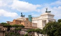 ROME, ITALY - MAY 3, 2019: Rome, Italy - April 3, 2019: The Altare della Patria in Piazza Venezia, a war memorial monumen with Royalty Free Stock Photo