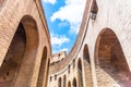 ROME, ITALY - MAY 06, 2019: Colosseum, Coliseum or Flavian Amphitheatre, interior corridors with arches - architectural