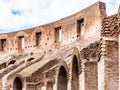 ROME, ITALY - MAY 06, 2019: Colosseum, Coliseum or Flavian Amphitheatre, interior corridors with arches - architectural