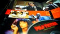 Detail of CD and artwork of OST of the film PULP FICTION. Second film by director Quentin Tarantino