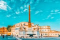 ROME, ITALY - MAY 09, 2017 : Dioscuri Fountain Fontana dei Dioscuri located near Quirinal Palace Palazzo del Quirinale. Rome