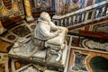 Holy Crib reliquary chapel with Pope Pius IX statue in papal basilica of Saint Mary Major in Rome in Italy