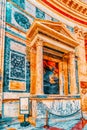 ROME, ITALY - MAY 09, 2017 : Inside  interior of the Pantheon, is a former Roman temple, now a church, in Rome, Italy Royalty Free Stock Photo