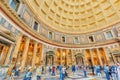ROME, ITALY - MAY 09, 2017 : Inside interior of the Pantheon, is Royalty Free Stock Photo