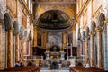 Main nave and apse of St. Marc Evangelist Basilica, San Marco Evangelista al Campidoglio at Piazza Venezia in Rome in Italy Royalty Free Stock Photo