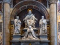 Monument of pope Pius VIII Francesco Castiglioni at right nave of papal St. Peter`s Basilica of Vatican City in Rome in Italy Royalty Free Stock Photo