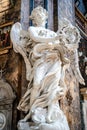 The original statue of an angel woth the crown of thorns by Gian Lorenzo Bernini in 1699 placed in the presbytary of basilica