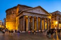 Pantheon ancient temple presently Basilica of St. Mary and the Martyrs at Piazza della Rotonda in Rome in Italy Royalty Free Stock Photo