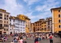 Pantheon Fountain and Macuteo Egyptian obelisk in front of Pantheon ancient Roman temple at Piazza della Rotonda in Rome in Italy Royalty Free Stock Photo