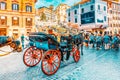 ROME, ITALY - MAY 10, 2017 :  Spanish Steps SquarePiazza della Trinita dei Monti near Spanish Steps Scalinata di Trinita dei Royalty Free Stock Photo