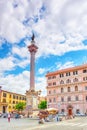 ROME, ITALY - MAY 08, 2017 : Square of Santa Maria Maggiore Pi Royalty Free Stock Photo