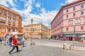 ROME, ITALY - MAY 08, 2017 : Square of Santa Maria Maggiore Pi Royalty Free Stock Photo
